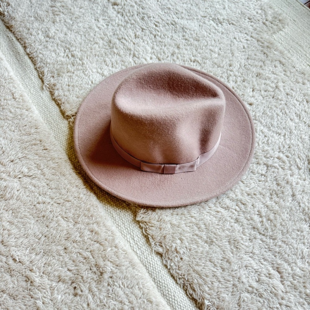 Hat Attack wool mauve fedora hat